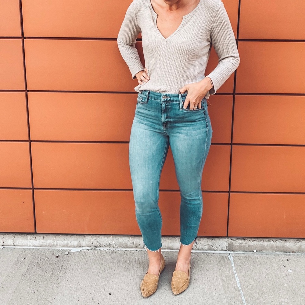 Good American Raw Hem Jeans